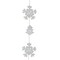Kaemingk 12 Battery Operated White LED Snowflake and Tree Mini Christmas Lights - 5.5 ft Clear Wire